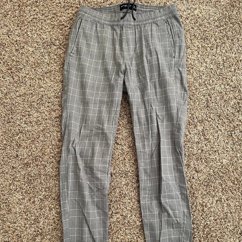 Gray Pattern Jogger Pants Men Abercrombie Size Medium